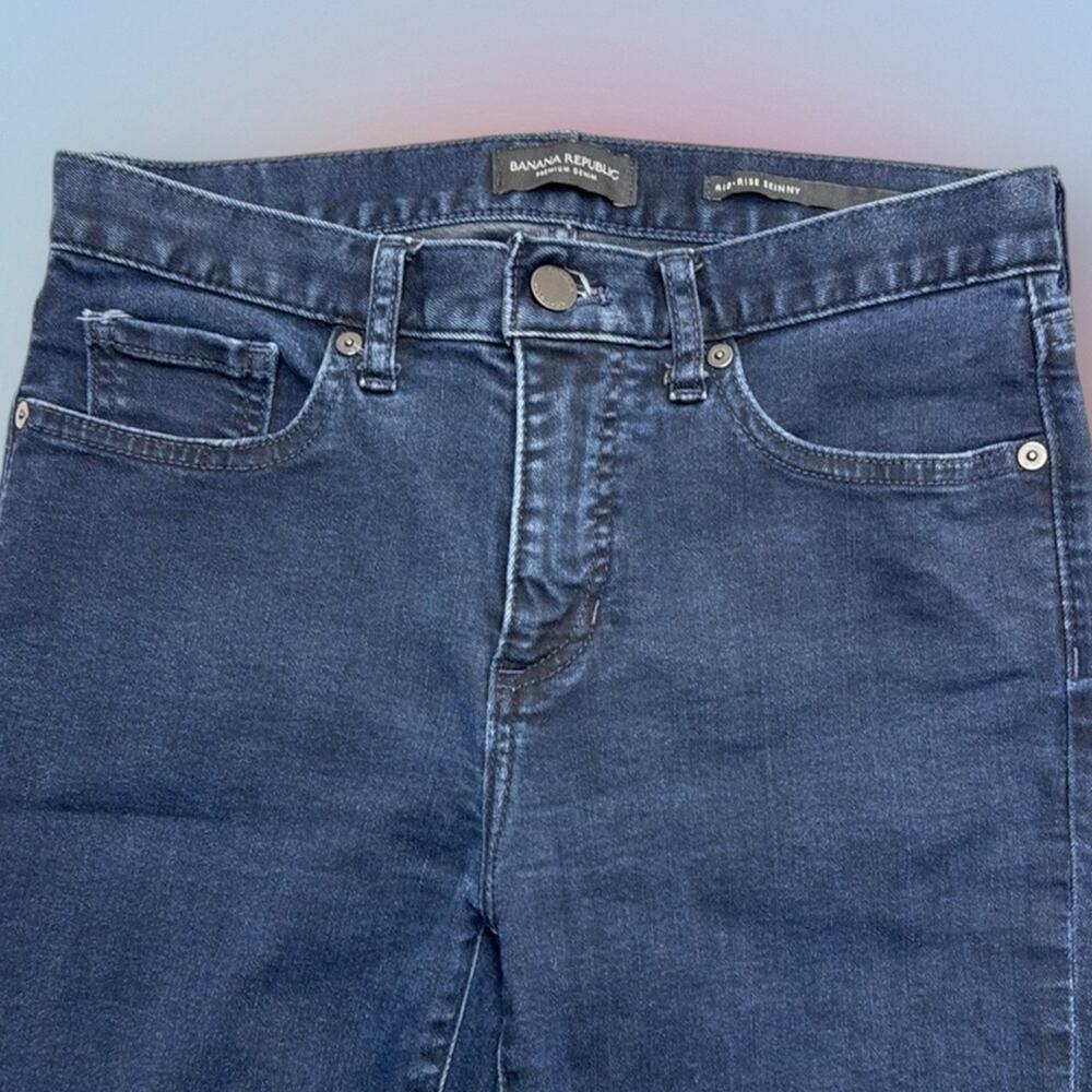 BANANA REPUBLIC Women’s 27 MID RISE SKINNY Blue Jeans